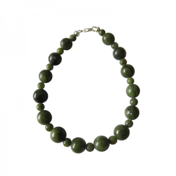 Irish Connemara Marble Bracelet - Round Beads