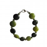 Irish Connemara Marble Bracelet - Flat Round Beads