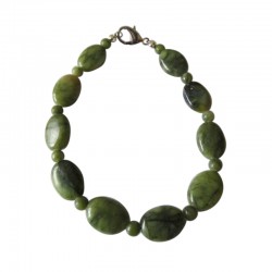Irish Connemara Marble Bracelet - Oval Beads 