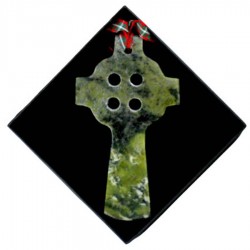 Connemara Marble Christmas Ornament - Celtic Cross