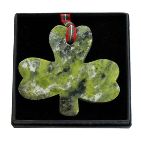 Connemara Marble Christmas Ornament - Shamrock