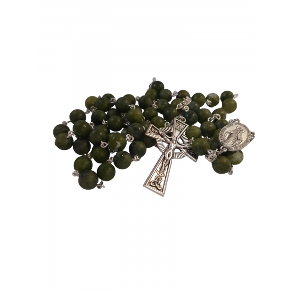 Irish Rosary Beads - Connemara Marble 8mm
