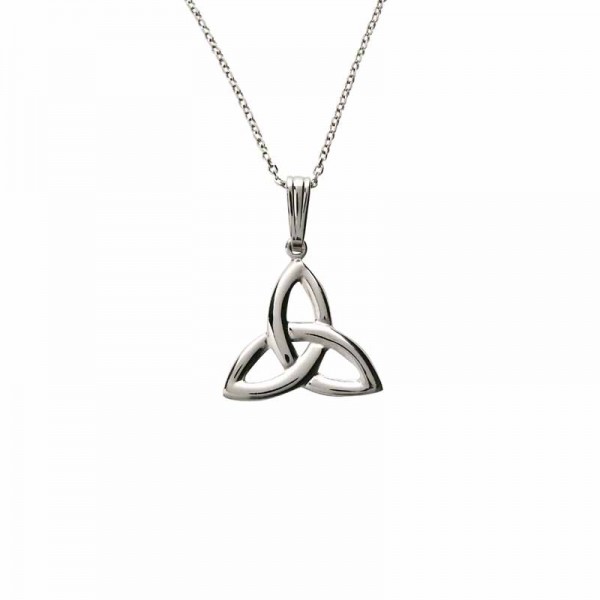 Irish Silver Trinity Knot Pendant - Small Size