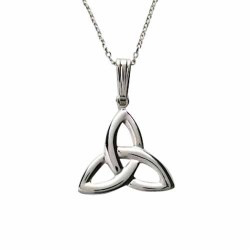 Silver Trinity Knot Pendant - Large Size - Sterling Silver