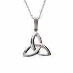 Silver Trinity Knot Pendant - Large Size - Sterling Silver
