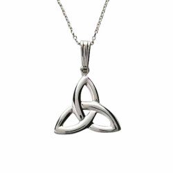 Silver Trinity Knot Pendant - Large Size - Sterling Silver