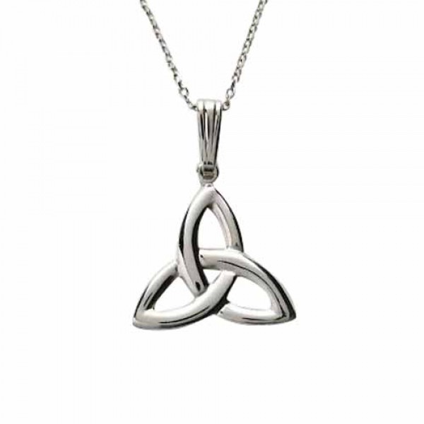 Silver Trinity Knot Pendant - Large Size - Sterling Silver