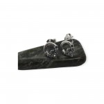 Irish Silver Claddagh Stud Earrings with Marcasite 