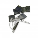 Connemara Marble Harp Pendant - Sterling Silver