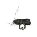 Connemara Marble Claddagh Pendant - Sterling Silver