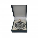 Large Connemara Marble Shamrock Pendant - Sterling Silver