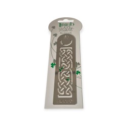 Irish Bookmark - Silver Tone Metal - Celtic Knots