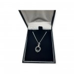 Small Silver Claddagh Pendant with Marcasite