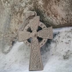 Silver Celtic Cross - Book of Kells - Large