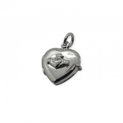Irish Claddagh Locket Necklace - Sterling Silver