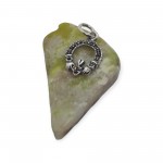 Small Silver Claddagh Pendant with Marcasite