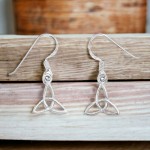 Trinity Knot Drop Earrings - Silver 