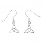 Trinity Knot Drop Earrings - Silver 
