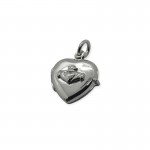 Irish Claddagh Locket Necklace - Sterling Silver