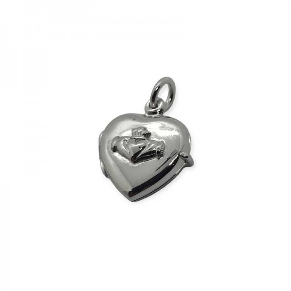 Irish Claddagh Locket Necklace - Sterling Silver