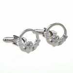 Claddagh Cufflinks - Rhodium Finished