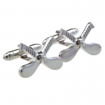 Hurley Cufflinks - Rhodium Finished Hurls