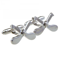 Hurley Cufflinks - Rhodium Finished Hurls