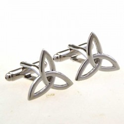 Trinity Knot Cufflinks - Rhodium Finished