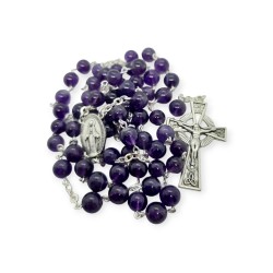 Irish Made Amethyst Rosary Beads 8mm