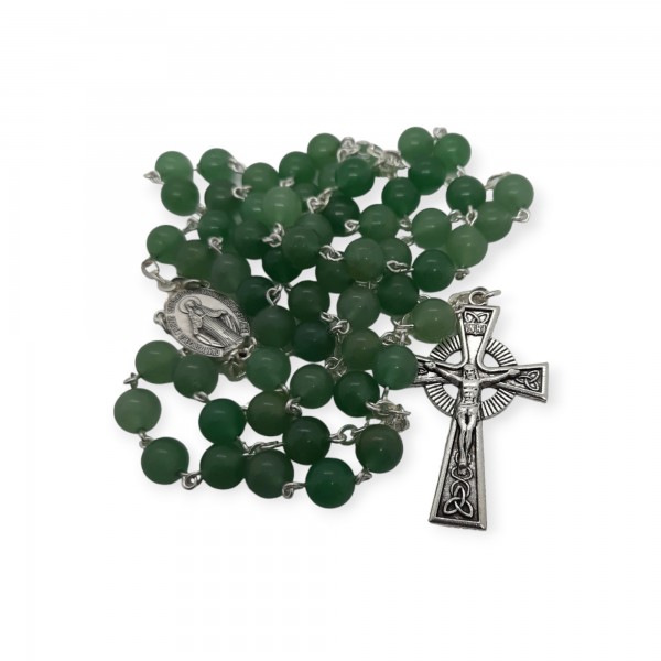 Irish Made Aventurine Rosary Beads 8mm
