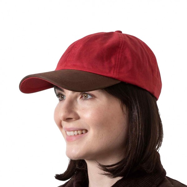 Waxed Baseball Cap - Red