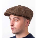 Donegal Tweed Newsboy Cap - Brown Salt and Pepper - Scholar