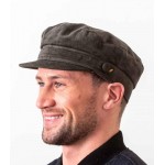 Corduroy Skipper Cap - Olive Green - Hatman of Ireland