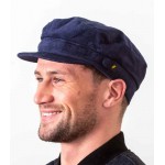 Corduroy Skipper Cap - Navy Blue - Hatman of Ireland