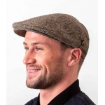Donegal Tweed Flat Cap - Salt and Pepper Brown