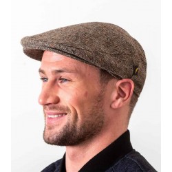 Donegal Tweed Flat Cap - Salt and Pepper Brown