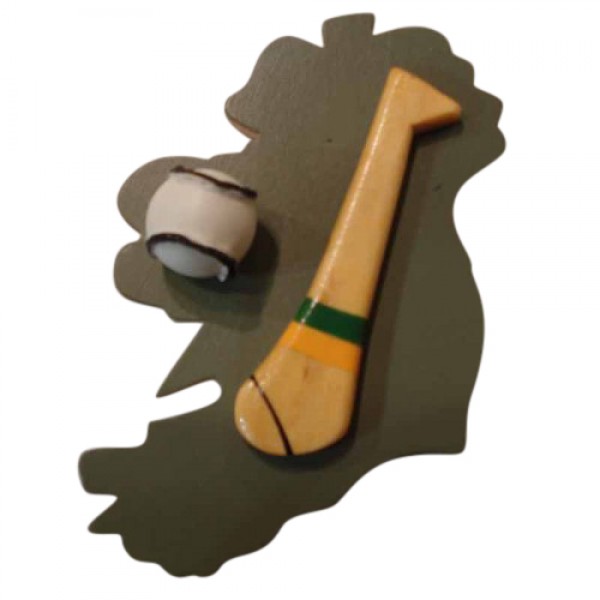 Hurling Fridge Magnet - Kerry - Green and Gold