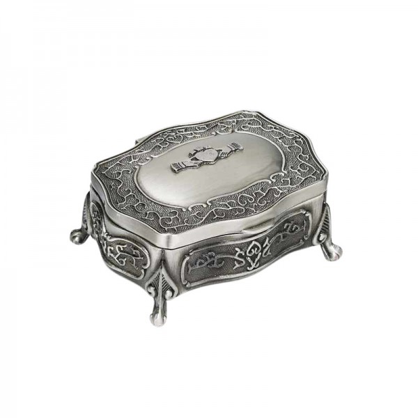 Irish Pewter Jewellery Box - Claddagh - Small