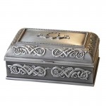 Pewter Jewellery Box - Claddagh - Large