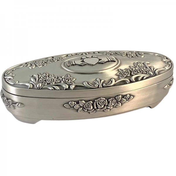 Irish Jewellery Box - Claddagh - Oval