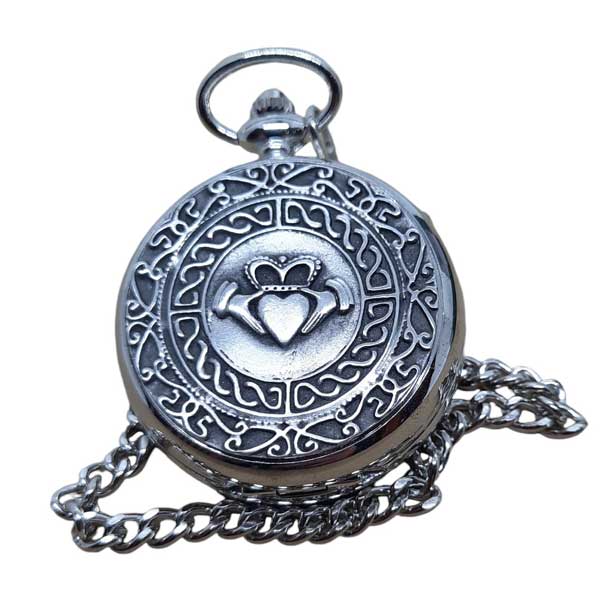 Mechanical Pocket Watch - Claddagh - Mullingar Pewter