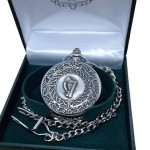 Mechanical Pocket Watch - Irish Harp - Mullingar Pewter