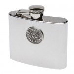 Mullingar Pewter 5 oz Hip Flask - Celtic Spirals
