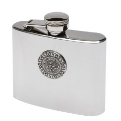 Mullingar Pewter 5 oz Hip Flask - Triskel