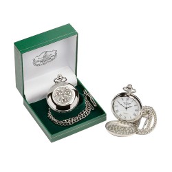 Irish Pocket Watch - Celtic Spirals - Mullingar Pewter