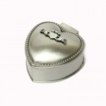 Heart Shaped Small Trinket Box - Claddagh 