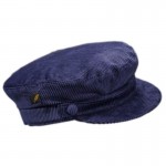 Corduroy Skipper Cap - Navy Blue - Hatman of Ireland