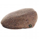 Donegal Tweed Flat Cap - Brown Herringbone