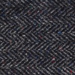 Donegal Tweed Flat Cap - Charcoal Herringbone