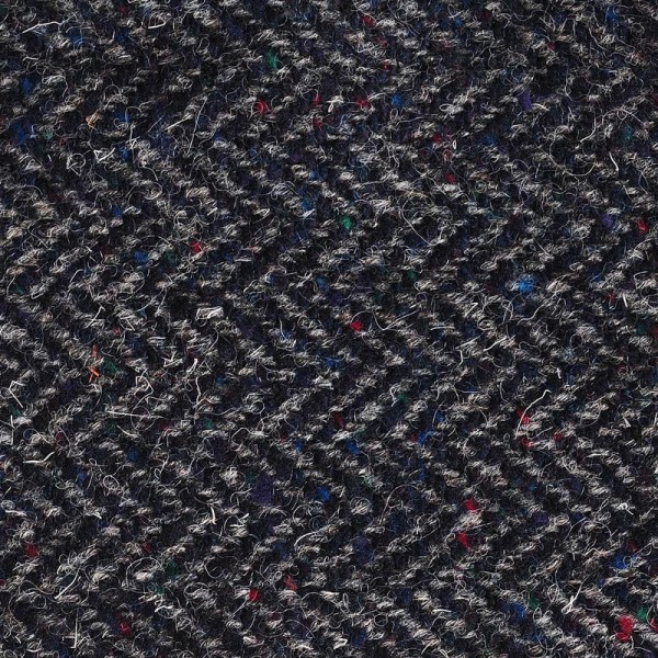 Donegal Tweed Skipper Cap - Charcoal Herringbone